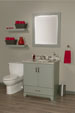 Overlay Vanity with Floating Shelves
